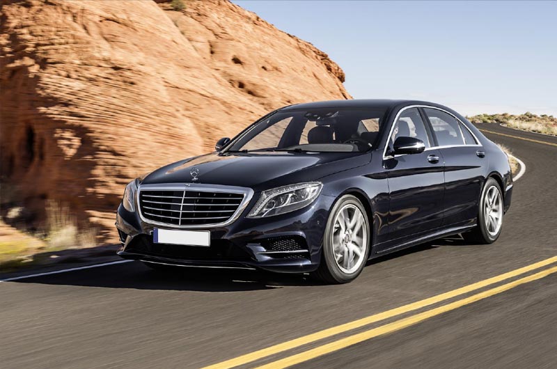 Luxury cars hire with chauffeur Umbria Mercedes-Benz S-Class Perugia, Assisi, Italy