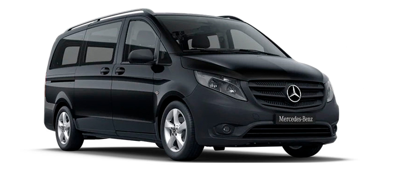 Mercedes-Benz Vito Tourer chauffeur driver service in Umbria Baroni Autonoleggi Italy